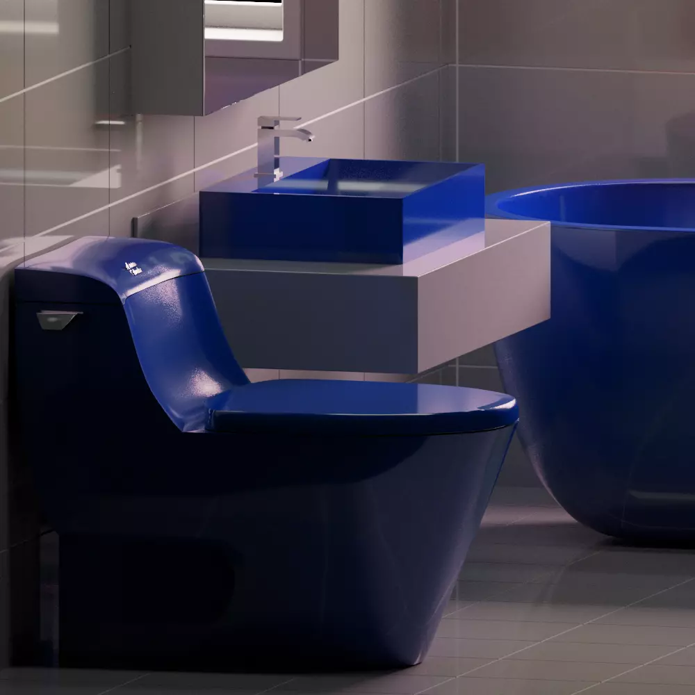 4 Blue porcelain